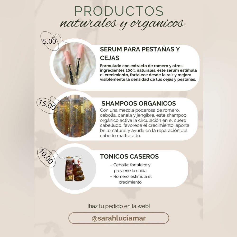 Natural shampoo and serums for eyelash and eyebrows